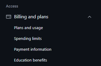 tkd_120's tweet photo. githubのsettingsでBilling &amp; Licensing ではなく、Billing and plansが表示されています。
educationに登録しています。
copilotの現在の使用回数が分からないです。
同じ方はいらっしゃいませんか。 https://t.co/fxKtUFAaEP