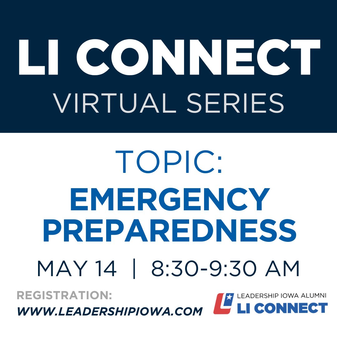 Join us for May's LI Connect on Emergency Preparedness, hosted by Cole Amstutz (LI ’21-22, ServiceMaster By Rice)! Learn how to plan and respond to emergencies from both business and personal perspectives. Open to LI Alumni members + current class: loom.ly/h-E4Afw