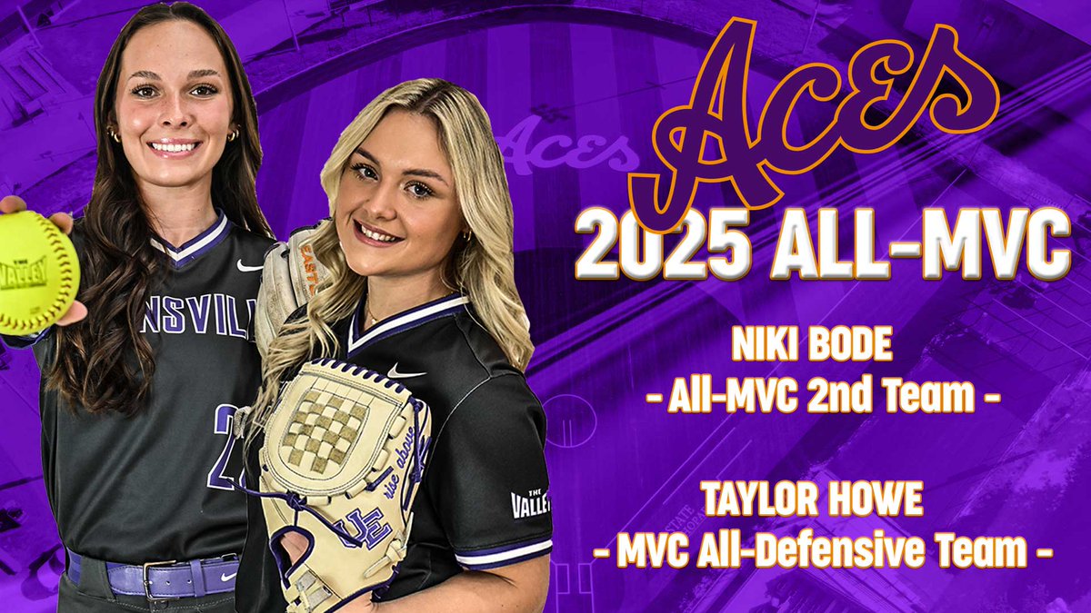 Congratulations to our All-MVC honorees Niki Bode and Taylor Howe!

🏆 Niki Bode - All-MVC 2nd Team
🏆 Taylor Howe - MVC All-Defensive Team

📰 bit.ly/3GUYXiR
🥎 #ForTheAces