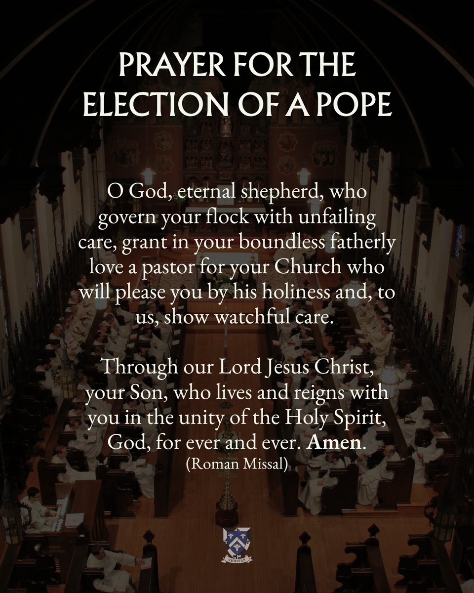 The College of Cardinals will gather in the Sistine Chapel today to begin the papal conclave.   

Please join us in prayer, asking the Holy Spirit to give the Cardinals wisdom, prudence, and insight as they discern who will serve as the next pope.