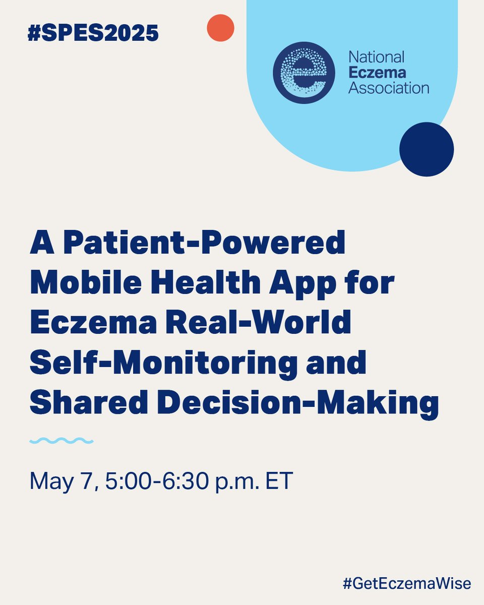National Eczema (@nationaleczema) on Twitter photo View our poster at <a href="/NHCouncil/">National Health Council</a>'s 2025 Science of Patient Engagement Symposium in Washington, DC today, May 7, 2025, from 5:00-6:30 p.m.
Learn more: nationalhealthcouncil.org/events/2025-sc…
#SPES2025 #Eczema #AtopicDermatitis #PatientData #PatientResearch #EczemaResearch #EczemaApp View our poster at <a href="/NHCouncil/">National Health Council</a>'s 2025 Science of Patient Engagement Symposium in Washington, DC today, May 7, 2025, from 5:00-6:30 p.m.
Learn more: nationalhealthcouncil.org/events/2025-sc…
#SPES2025 #Eczema #AtopicDermatitis #PatientData #PatientResearch #EczemaResearch #EczemaApp