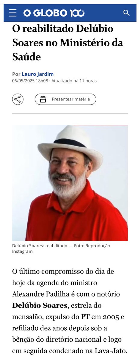 Delubio recebido com tapete vermelho em Ministério. 

Vaccari mandando e desmandando nos fundos de pensão. 

Novanor voltando a se chamar Odebrecht. 

Joesley integrando comitiva presidencial. 

Cabral levando vida de influencer digital.

É isso aí meus amigos..o Brasil é deles.