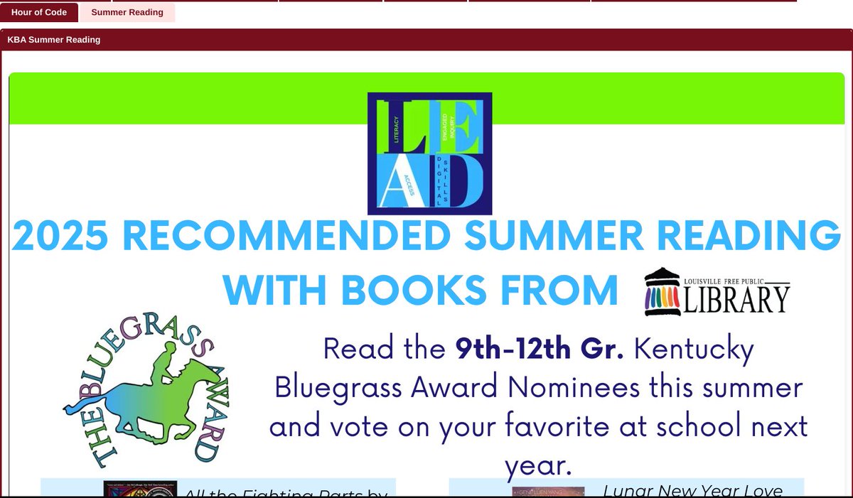 Ms. Freeman, Doss Library (@dossreads) on Twitter photo Thanks to the awesome team at LMS, our summer reading tab is up and ready to go! Our ebooks and audiobooks are available all summer long! #dosslibrary #jcpslibraries <a href="/Doss_High/">Doss High School</a> <a href="/Doss_STEM/">Doss Health Science Academy</a> <a href="/doss_business/">DHSBusiness&Finance</a> <a href="/Doss_Tech/">Doss Tech Academy</a> <a href="/JCPS_LMS/">JCPS Library Media Services Department</a> <a href="/JCASLKY/">JCASLKY</a> Thanks to the awesome team at LMS, our summer reading tab is up and ready to go! Our ebooks and audiobooks are available all summer long! #dosslibrary #jcpslibraries <a href="/Doss_High/">Doss High School</a> <a href="/Doss_STEM/">Doss Health Science Academy</a> <a href="/doss_business/">DHSBusiness&Finance</a> <a href="/Doss_Tech/">Doss Tech Academy</a> <a href="/JCPS_LMS/">JCPS Library Media Services Department</a> <a href="/JCASLKY/">JCASLKY</a>
