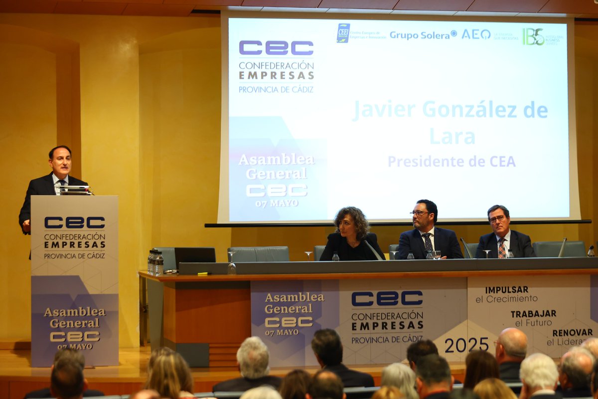 CEC (@ceccadiz) on Twitter photo <a href="/jsanchezcec/">Javier Sánchez Rojas</a> <a href="/jandressantos/">jose andres santos</a> 14:57 Javier González de Lara, presidente de CEA, ha defendido que "aquí se presenta otro líder con mayúsculas. Te he visto con mucho temple. Gracias por tu entusiasmo y compromiso" <a href="/jsanchezcec/">Javier Sánchez Rojas</a> <a href="/jandressantos/">jose andres santos</a> 14:57 Javier González de Lara, presidente de CEA, ha defendido que "aquí se presenta otro líder con mayúsculas. Te he visto con mucho temple. Gracias por tu entusiasmo y compromiso"