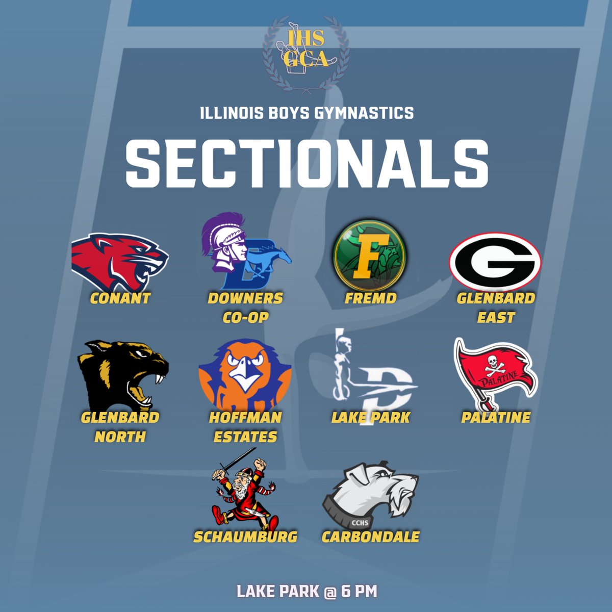 Sectionals #3 tonight @ Lake Park (East Campus) - 6pm!

Who wants it more! Who is going to State? Come all and cheer loud!

#gymnastics #hsgymnastics