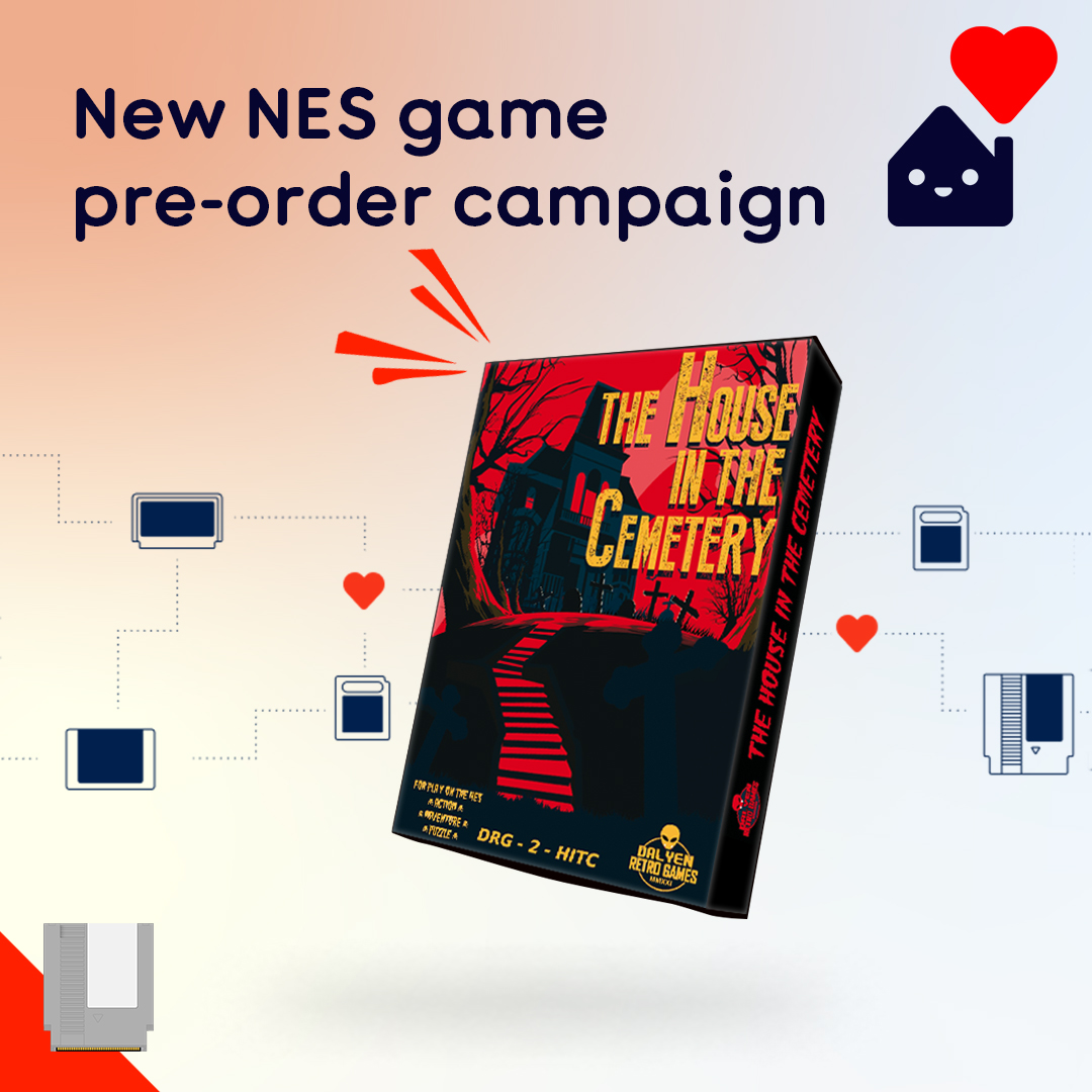 Homebrew Factory (@homebrewfactory) on Twitter photo Fire up your NES and prepare for a spooktacular adventure unlike any other! Dalyen Retro Games presents its sophomore adventure... The House in the Cemetery!
<a href="/DalyenGames/">DalyenRetroGames</a>
Order your NES copy during this 30-days pre-order campaign on Homebrew Factory:
➡️ homebrew-factory.com/nes/144-house-… Fire up your NES and prepare for a spooktacular adventure unlike any other! Dalyen Retro Games presents its sophomore adventure... The House in the Cemetery!
<a href="/DalyenGames/">DalyenRetroGames</a>
Order your NES copy during this 30-days pre-order campaign on Homebrew Factory:
➡️ homebrew-factory.com/nes/144-house-…