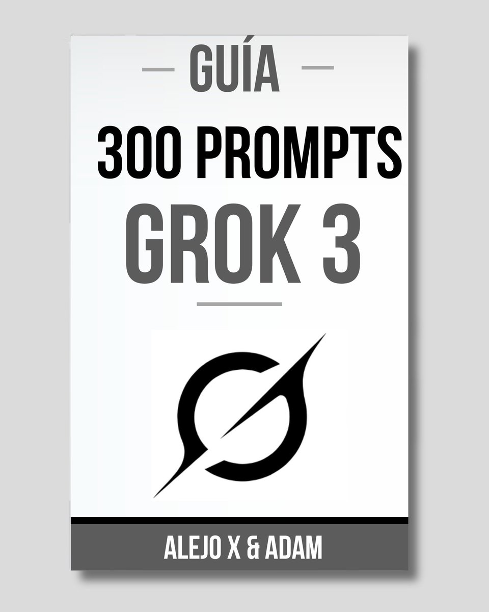 Grok3 es un asistente para cada ser humano

Siempre que sepas cómo hablarle correctamente.

Para ayudarte, he creado una guía con 300 prompts para GROK3

!𝗚𝗥𝗔𝗧𝗜𝗦 𝗱𝘂𝗿𝗮𝗻𝘁𝗲 𝟮𝟰𝗵!

Solo:

1. Like ❤️
2. Comenta "GROK"
3. Sígueme para recibirlo por DM