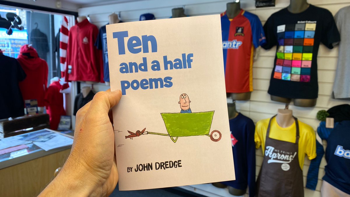 Balcony Shirts (@balconyshirts) on Twitter photo What a wonderful thing to receive a poetry pamphlet from one of my favourite poets today! Ten and a half poems by the wonderful <a href="/johndredge/">John Dredge</a>! It’s fantastic. What a wonderful thing to receive a poetry pamphlet from one of my favourite poets today! Ten and a half poems by the wonderful <a href="/johndredge/">John Dredge</a>! It’s fantastic.