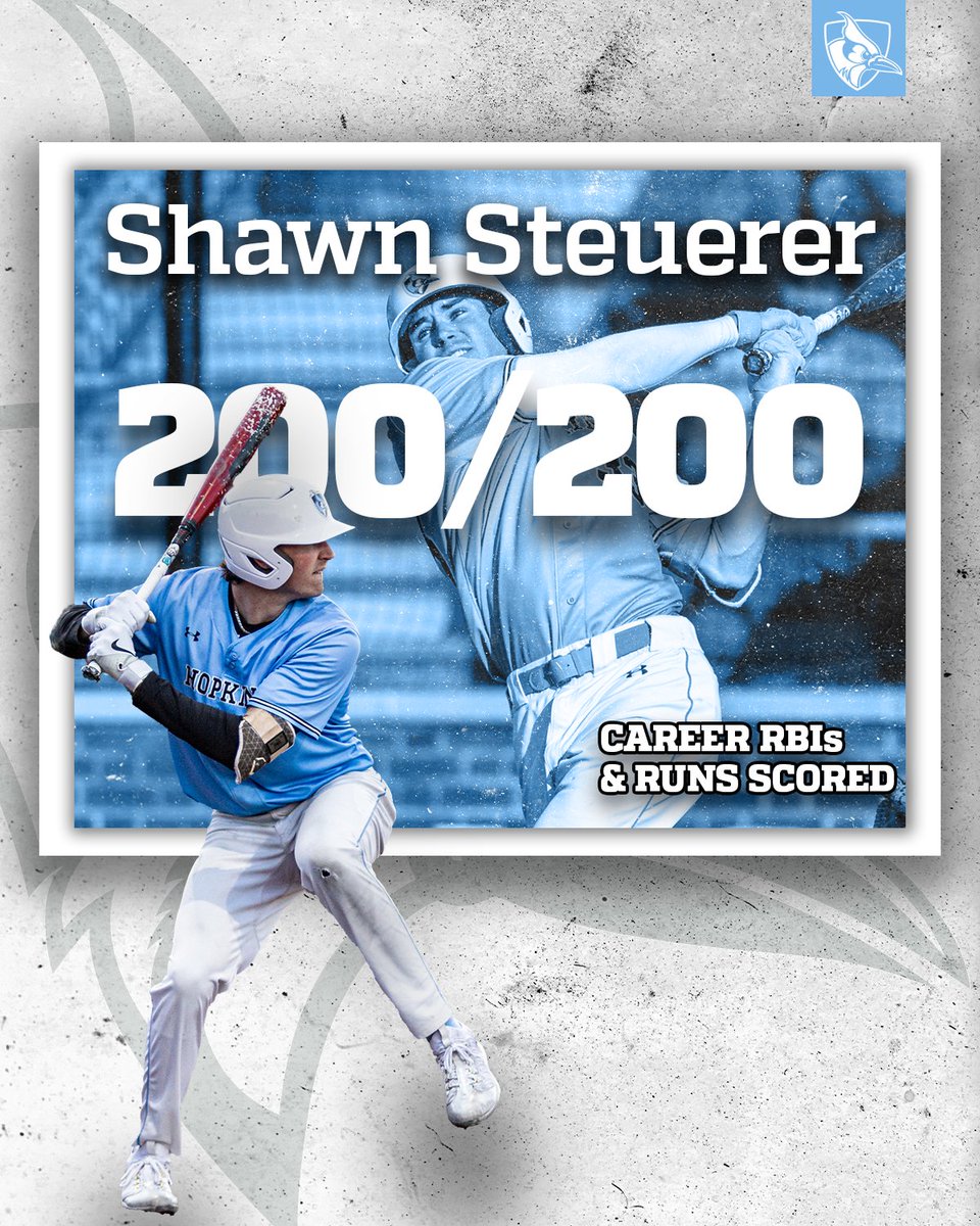 Johns Hopkins Baseball (@jhubaseball) on Twitter photo ππ'π πΏπππ ππ πΌππΌππβΌοΈ
Shawn Steuerer is the first Blue Jay everβand just the 5th active <a href="/NCAADIII/">NCAA Division III</a> playerβto hit 200 career RBIs and 200 runs scoredπ₯
#GoHop ππ'π πΏπππ ππ πΌππΌππβΌοΈ
Shawn Steuerer is the first Blue Jay everβand just the 5th active <a href="/NCAADIII/">NCAA Division III</a> playerβto hit 200 career RBIs and 200 runs scoredπ₯
#GoHop