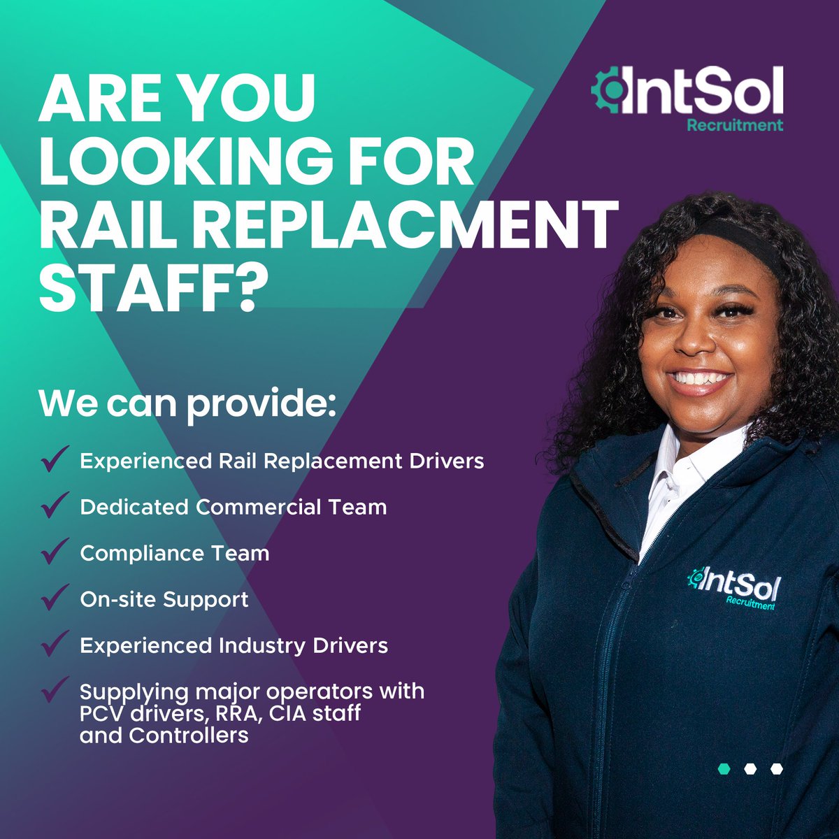 IntSolRecruit's tweet image. IntSol Recruitment offers expert rail replacement solutions, ensuring compliance, reliability, and staffing. Contact us to learn how we can support your operations.

#IntSolRecruitment #RailReplacementExpertise #RailIndustry