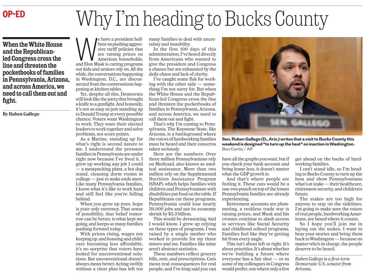 Raphael CF (@raphaelc_f) on Twitter photo Working families are being squeezed by higher prices. In his <a href="/PhillyInquirer/">The Philadelphia Inquirer</a> op-ed, <a href="/RubenGallego/">Ruben Gallego</a> explains why he’s heading to Bucks County to turn up the heat. Working families are being squeezed by higher prices. In his <a href="/PhillyInquirer/">The Philadelphia Inquirer</a> op-ed, <a href="/RubenGallego/">Ruben Gallego</a> explains why he’s heading to Bucks County to turn up the heat.