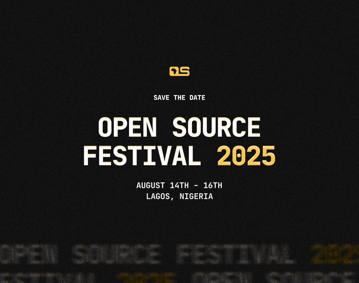 Ada Nduka Oyom (@kolokodess) on Twitter photo Our Call for speakers for this year’s #OSCAFEST25 <a href="/osca_hq/">Open Source Community Africa</a> is closing soon!!
If you’ll like to speak on any of the following areas at the largest OSS conference for Africans, specifically;
•AI/ML
•Design
•OSS Security
•Web3/Blockchain
•Web Development
•Mobile Development Our Call for speakers for this year’s #OSCAFEST25 <a href="/osca_hq/">Open Source Community Africa</a> is closing soon!!
If you’ll like to speak on any of the following areas at the largest OSS conference for Africans, specifically;
•AI/ML
•Design
•OSS Security
•Web3/Blockchain
•Web Development
•Mobile Development