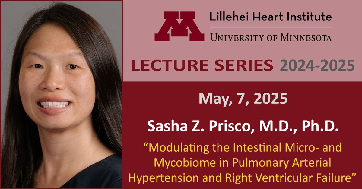 Lillehei Heart Institute (@lilleheihrt) on Twitter photo LHI Lecture TODAY, noon: <a href="/SashaPrisco/">Sasha Prisco, MD, PhD</a> Sasha Prisco, MD, PhD āModulating Intestinal Micro- and Mycobiome in Pulmonary Arterial Hypertension & Right Ventricular Failure.ā 1-101 MRF | More info: z.umn.edu/LHIlecture | Zoom: z.umn.edu/lhi-webcast (but not recorded) #UMNresearch LHI Lecture TODAY, noon: <a href="/SashaPrisco/">Sasha Prisco, MD, PhD</a> Sasha Prisco, MD, PhD āModulating Intestinal Micro- and Mycobiome in Pulmonary Arterial Hypertension & Right Ventricular Failure.ā 1-101 MRF | More info: z.umn.edu/LHIlecture | Zoom: z.umn.edu/lhi-webcast (but not recorded) #UMNresearch