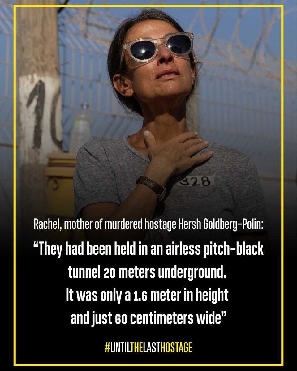 bringhomenow's tweet photo. Rachel Goldberg, mother of hostage Hersh Goldberg Polin, describes his last days before being murdered by Hamas in a Rafah tunnel on August 2024, along with 5 other hostages – Eden Yerushalmi, Ori Danino, Almog Sarusi, Alex Lobanov and Carmel Gat.

May their memory be a blessing 🎗️

#BringThemHomeNow
#UntilTheLastHostage
#AllTogether