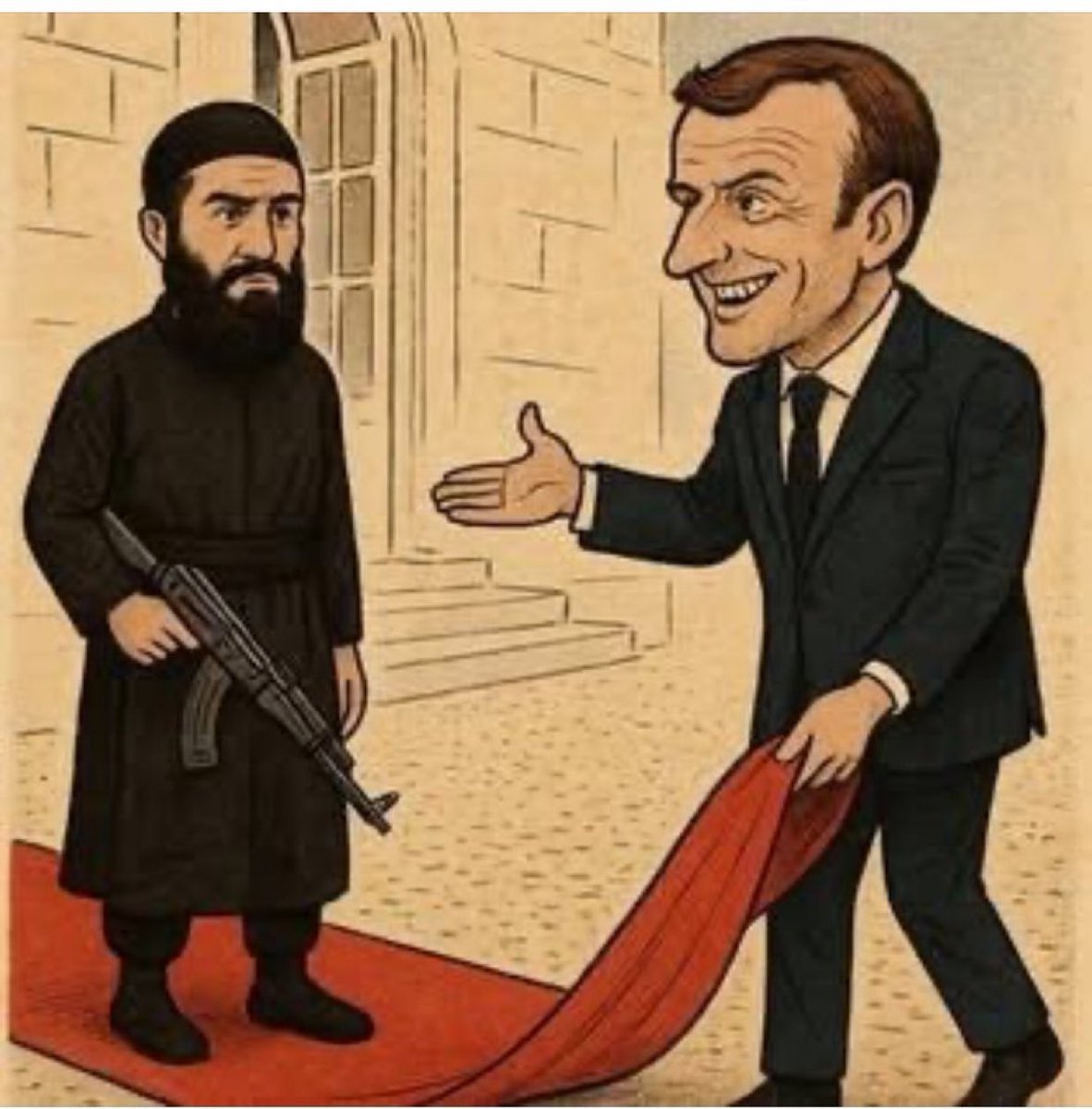 MaliTransition's tweet image. Le seul président au monde qui accueille un terroriste au palais de l’Élysée !!! Honte à la France !!