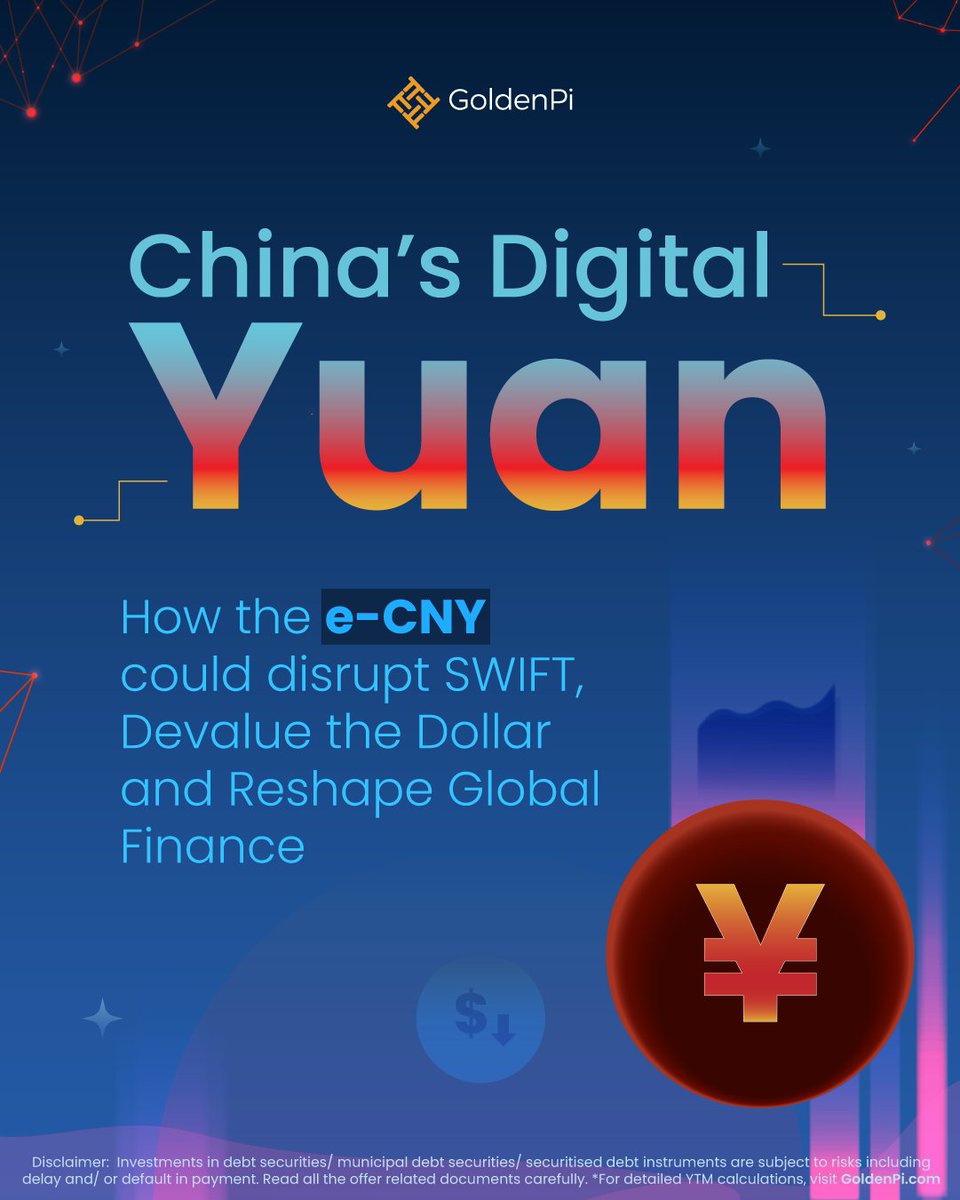 🌏 China’s Digital Yuan: A New Era of Global Finance? 💴📉

Could the e-CNY disrupt SWIFT, challenge the US Dollar, and redefine global trade dynamics?

🔍 Read the full analysis: goldenpi.com/blog/market-vi…