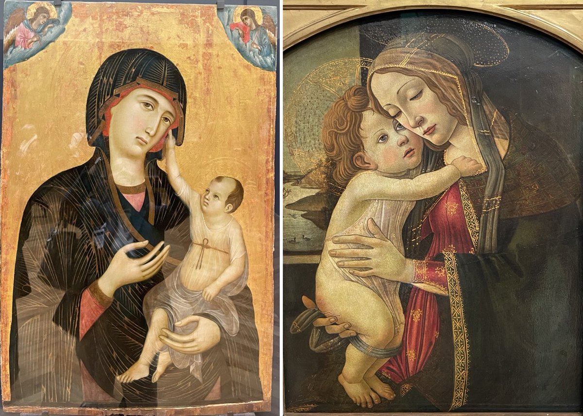 VVesqueJeancard (@vvesquejeancard) on Twitter photo « Revoir Cimabue »
Ravissante petite exposition aux sources de la peinture italienne (13e s.)
<a href="/MuseeLouvre/">Musée du Louvre</a>
1. Maesta & 2. La Dérision du Christ, La Flagellation (Cimabue)
3. St François d'Assise (Giotto)
4. Madone de Crevole (Duccio), La vierge et l’enfant (atelier Botticelli) « Revoir Cimabue »
Ravissante petite exposition aux sources de la peinture italienne (13e s.)
<a href="/MuseeLouvre/">Musée du Louvre</a>
1. Maesta & 2. La Dérision du Christ, La Flagellation (Cimabue)
3. St François d'Assise (Giotto)
4. Madone de Crevole (Duccio), La vierge et l’enfant (atelier Botticelli)