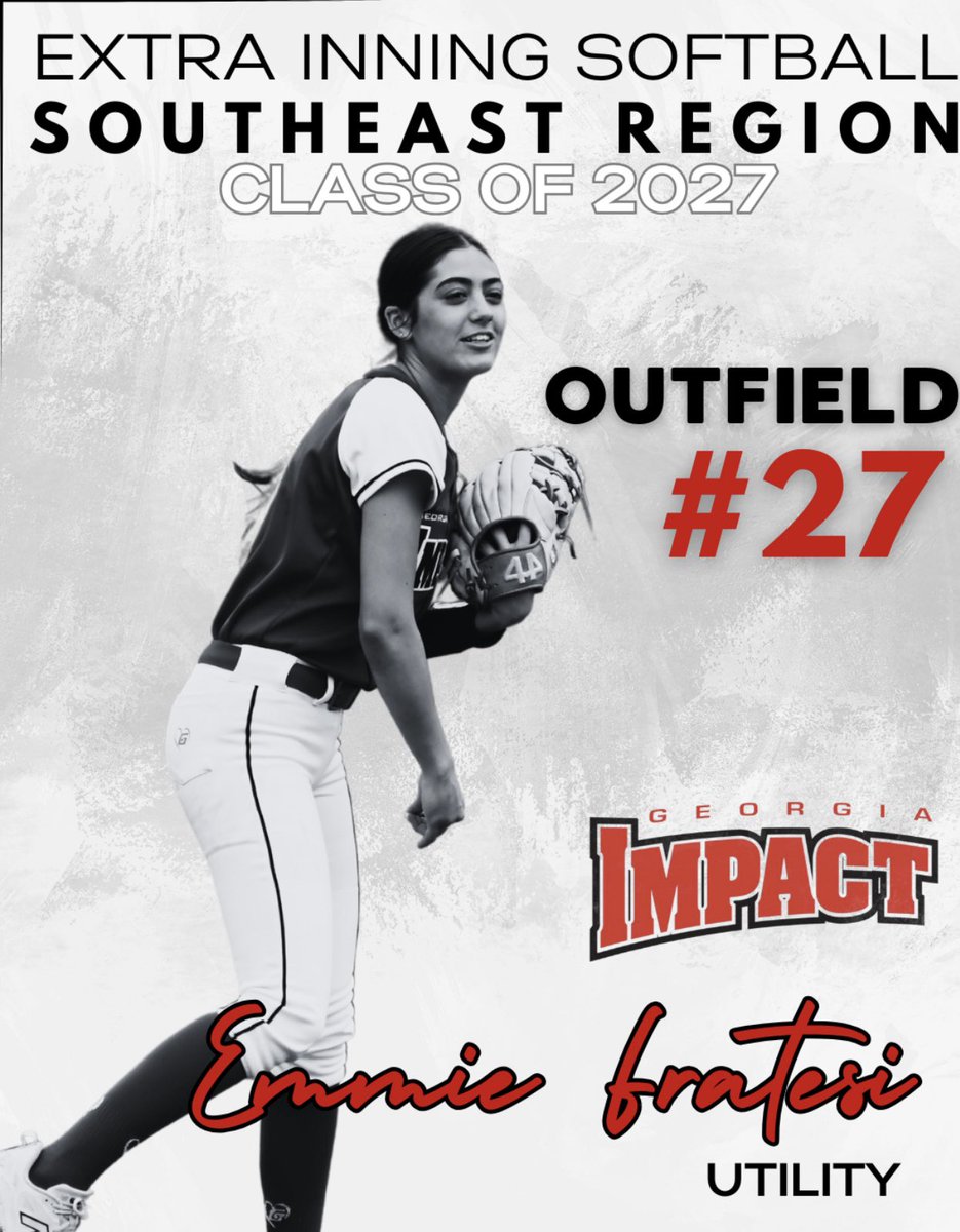 Emmie Fratesi (@emmief2027) on Twitter photo Thank you <a href="/ExtraInningSB/">EXTRA INNING SOFTBALL</a> for the recognition for both the Southeast Region and National rankings. Couldn’t do it without my amazing coaches and teammates. <a href="/GAImpact09/">GeorgiaImpactLuckey/Carver09</a>
<a href="/coachryancarver/">Ryan Carver</a> <a href="/SMHSFastpitch/">SMHS Fastpitch</a> <a href="/SBRRetweets/">Softball Recruiting Reposts</a> <a href="/Get2CollegAth/">Get 2 College Athletics</a> <a href="/CoastRecruitsSB/">Coast Recruits 🥎</a> <a href="/PrepSoftball/">Prep Softball 🥎</a> <a href="/SoftballRecruit/">Softball Recruit 🥎</a> Thank you <a href="/ExtraInningSB/">EXTRA INNING SOFTBALL</a> for the recognition for both the Southeast Region and National rankings. Couldn’t do it without my amazing coaches and teammates. <a href="/GAImpact09/">GeorgiaImpactLuckey/Carver09</a>
<a href="/coachryancarver/">Ryan Carver</a> <a href="/SMHSFastpitch/">SMHS Fastpitch</a> <a href="/SBRRetweets/">Softball Recruiting Reposts</a> <a href="/Get2CollegAth/">Get 2 College Athletics</a> <a href="/CoastRecruitsSB/">Coast Recruits 🥎</a> <a href="/PrepSoftball/">Prep Softball 🥎</a> <a href="/SoftballRecruit/">Softball Recruit 🥎</a>