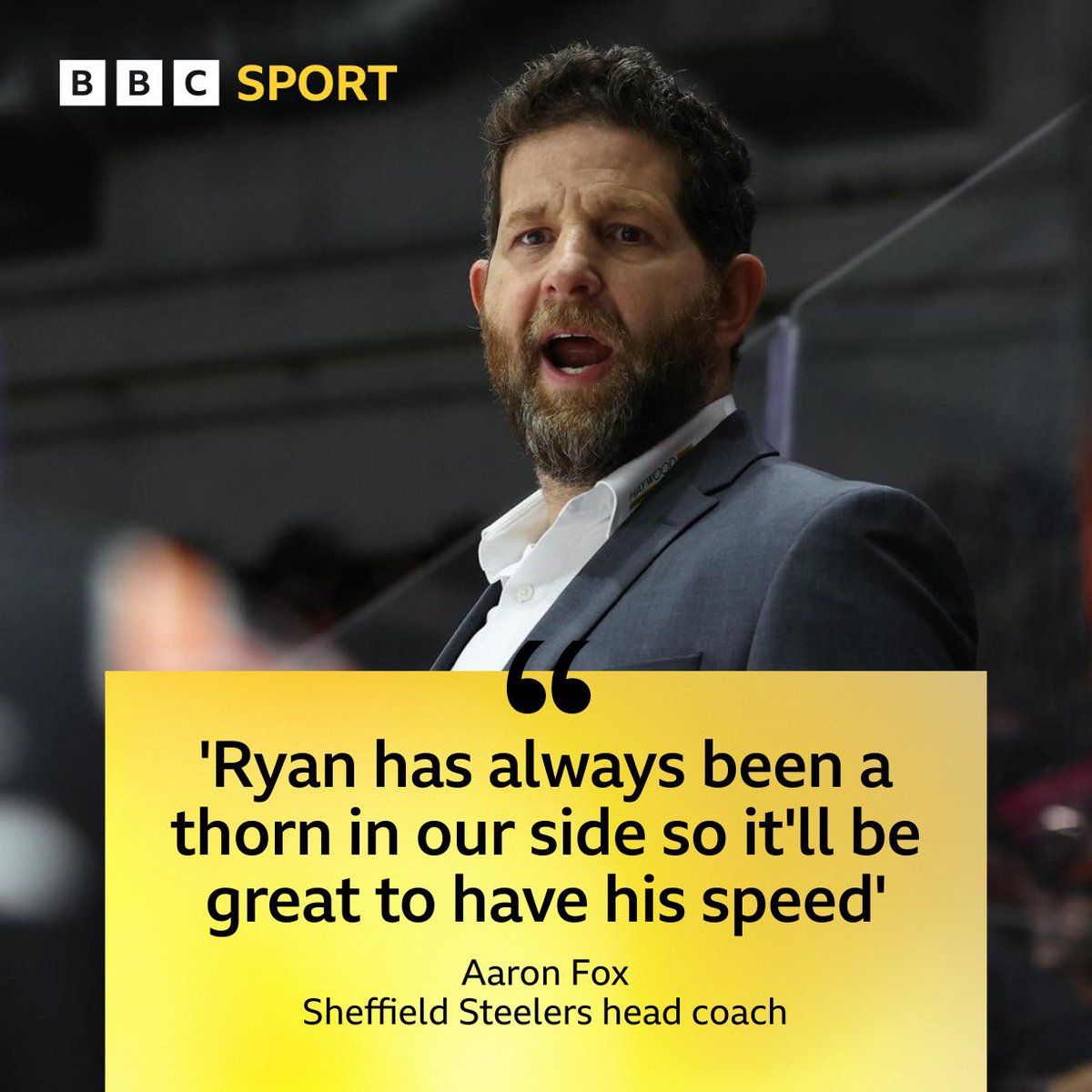 Peter Spencer (@_peterspencer) on Twitter photo 🗣️ ‘Ryan has always been a thorn in our side, so it’ll be great to have his speed’
🦊 Sheffield Steelers head coach Aaron Fox on signing 🇺🇸 winger Ryan Tait from Guildford
Fox also discusses the appointment of Slava Koulikov <a href="/SteeldogsIHC/">Sheffield Steeldogs</a>
Listen ➡️ bbc.co.uk/programmes/p0l… 🗣️ ‘Ryan has always been a thorn in our side, so it’ll be great to have his speed’
🦊 Sheffield Steelers head coach Aaron Fox on signing 🇺🇸 winger Ryan Tait from Guildford
Fox also discusses the appointment of Slava Koulikov <a href="/SteeldogsIHC/">Sheffield Steeldogs</a>
Listen ➡️ bbc.co.uk/programmes/p0l…