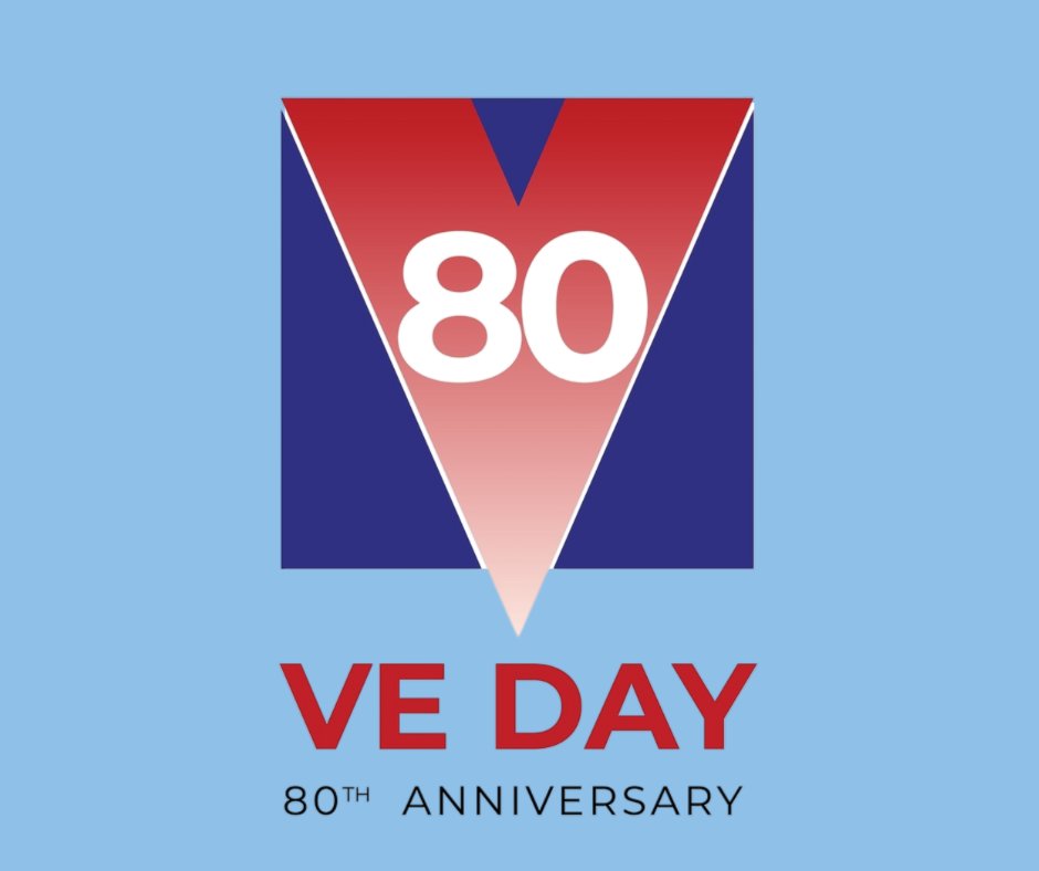 Today marks the 80th anniversary of VE Day. A national two-minute silence will take place at 12 noon to honour the heroes who gave so much. We are proud to mark this special day by lighting up council buildings in red this evening. #VE80 #VEDay2025