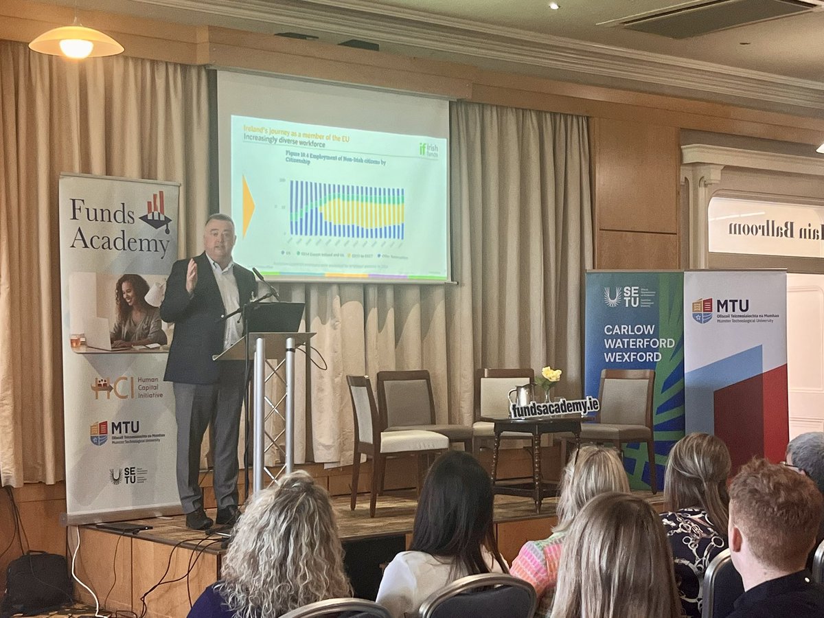 Pat Lardner, CEO of <a href="/IrishFunds/">Irish Funds</a> offering a great overview and update on the funds sector of #ireland and the impact on the economy, regionally and nationally #itsFUNDamental2025