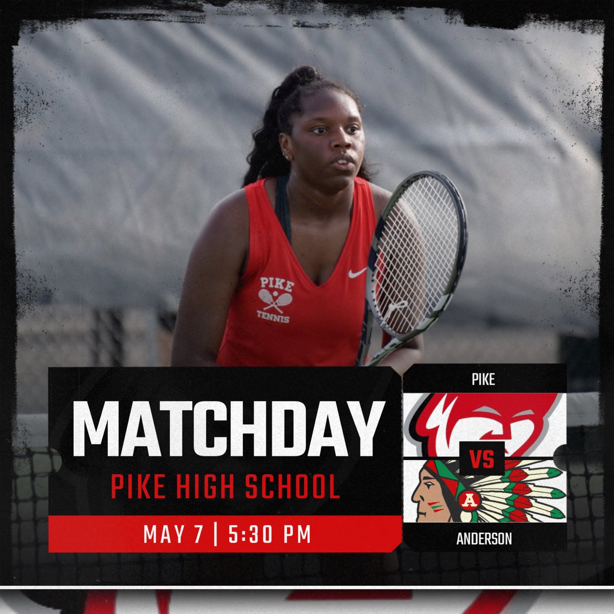 Pike Red Devils (@pikehsathletics) on Twitter photo It’s Match Day!
🎾 » Girls Tennis
🆚 » <a href="/ahsindians/">Anderson Indians</a>
📍 » PHS
⏱ » 5:30 PM
#PikeRedDevilsRise It’s Match Day!
🎾 » Girls Tennis
🆚 » <a href="/ahsindians/">Anderson Indians</a>
📍 » PHS
⏱ » 5:30 PM
#PikeRedDevilsRise