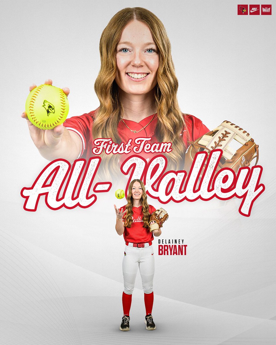 She’s set the table at the top of the lineup all year (and played a great second base too) 🥎

Congrats to Delainey Bryant on being selected for the All-MVC First Team 🙌