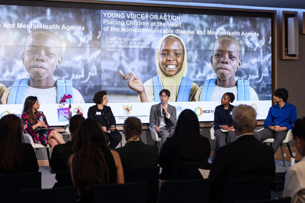 George Laryea-Adjei (@g_laryeaadjei) on Twitter photo Non-communicable diseases & mental health conditions impact children's health, education, & future. Young advocates highlighted how their participation can transform systems and shape lasting solutions at an event hosted by <a href="/UNICEF/">UNICEF</a>, <a href="/indonesiaunny/">Indonesian Mission to the UN</a>, @NCDalliance, and <a href="/UnitedGMH/">United for Global Mental Health</a>. Non-communicable diseases & mental health conditions impact children's health, education, & future. Young advocates highlighted how their participation can transform systems and shape lasting solutions at an event hosted by <a href="/UNICEF/">UNICEF</a>, <a href="/indonesiaunny/">Indonesian Mission to the UN</a>, @NCDalliance, and <a href="/UnitedGMH/">United for Global Mental Health</a>.