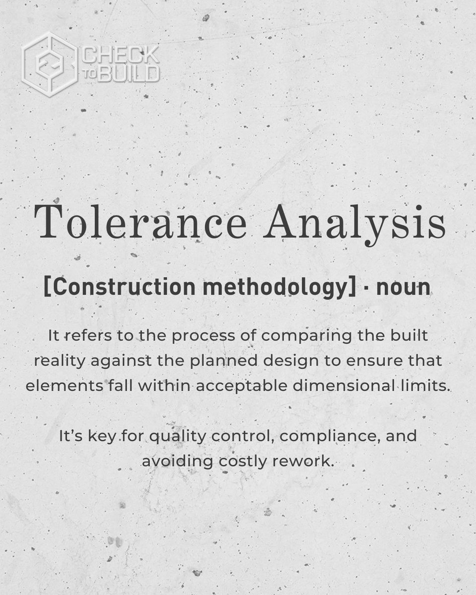 What if you could detect every deviation before it turns into a costly mistake? In CHECKTOBUILD, you get instant, color-coded insights that reveal whether every structural element is built within the right limits. 
👉 What term would you like us to define next? Let us know