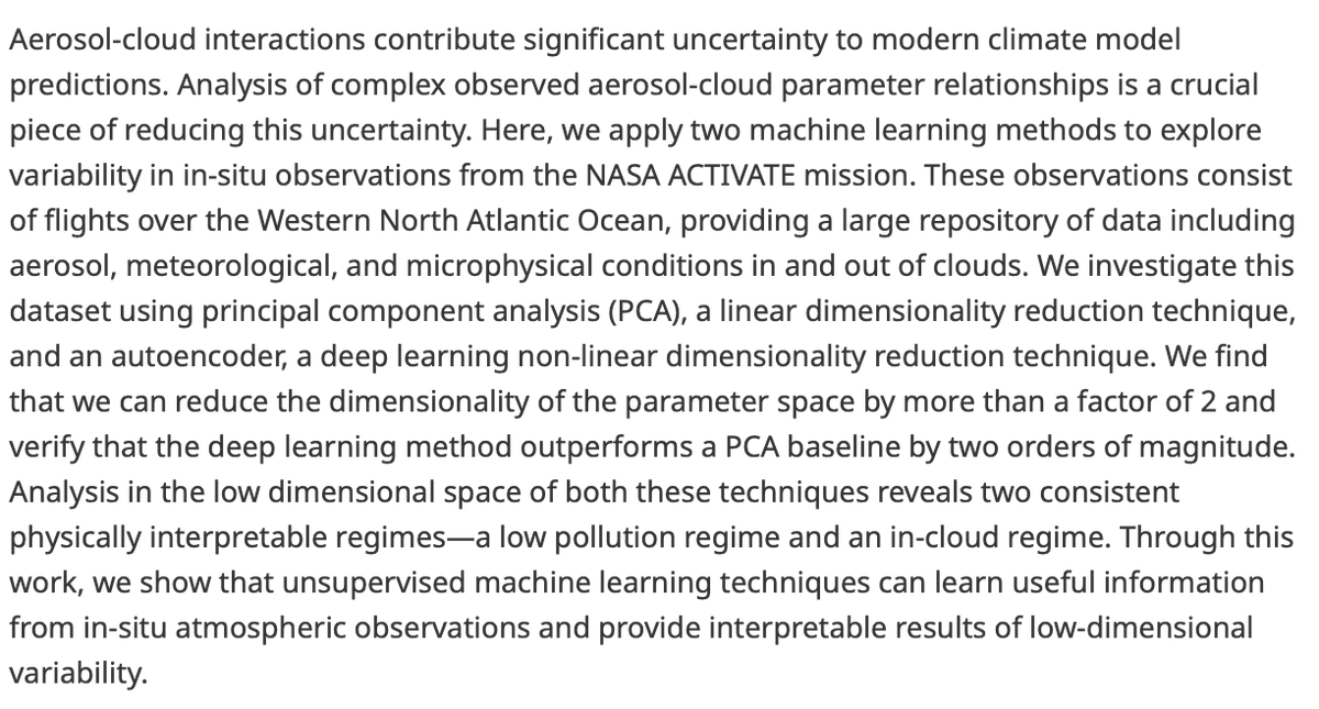 Environmental Data Science (@envdatascience) on Twitter photo New article!
Investigating reduced-dimensional variability in aircraft-observed aerosol–cloud parameters
👉 bit.ly/4j1N0pi
By authors from <a href="/USC/">USC</a>, <a href="/uarizona/">University of Arizona</a> & <a href="/NASA_Langley/">NASA Langley Research Center</a>
#MachineLearning #aerosol #clouds #AtmosphericComposition New article!
Investigating reduced-dimensional variability in aircraft-observed aerosol–cloud parameters
👉 bit.ly/4j1N0pi
By authors from <a href="/USC/">USC</a>, <a href="/uarizona/">University of Arizona</a> & <a href="/NASA_Langley/">NASA Langley Research Center</a>
#MachineLearning #aerosol #clouds #AtmosphericComposition