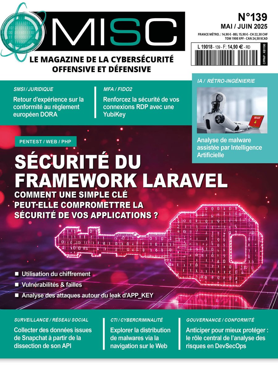 Peut-on utiliser une #IA pour comprendre le fonctionnement d'un binaire malveillant ? Découvrez un cas pratique sur le sujet dans notre nouveau numéro, disponible en kiosque &amp; sur boutique.ed-diamond.com/nouveautes/177… (ports offerts ou lecture en ligne immédiate) #malware #cybersécurité