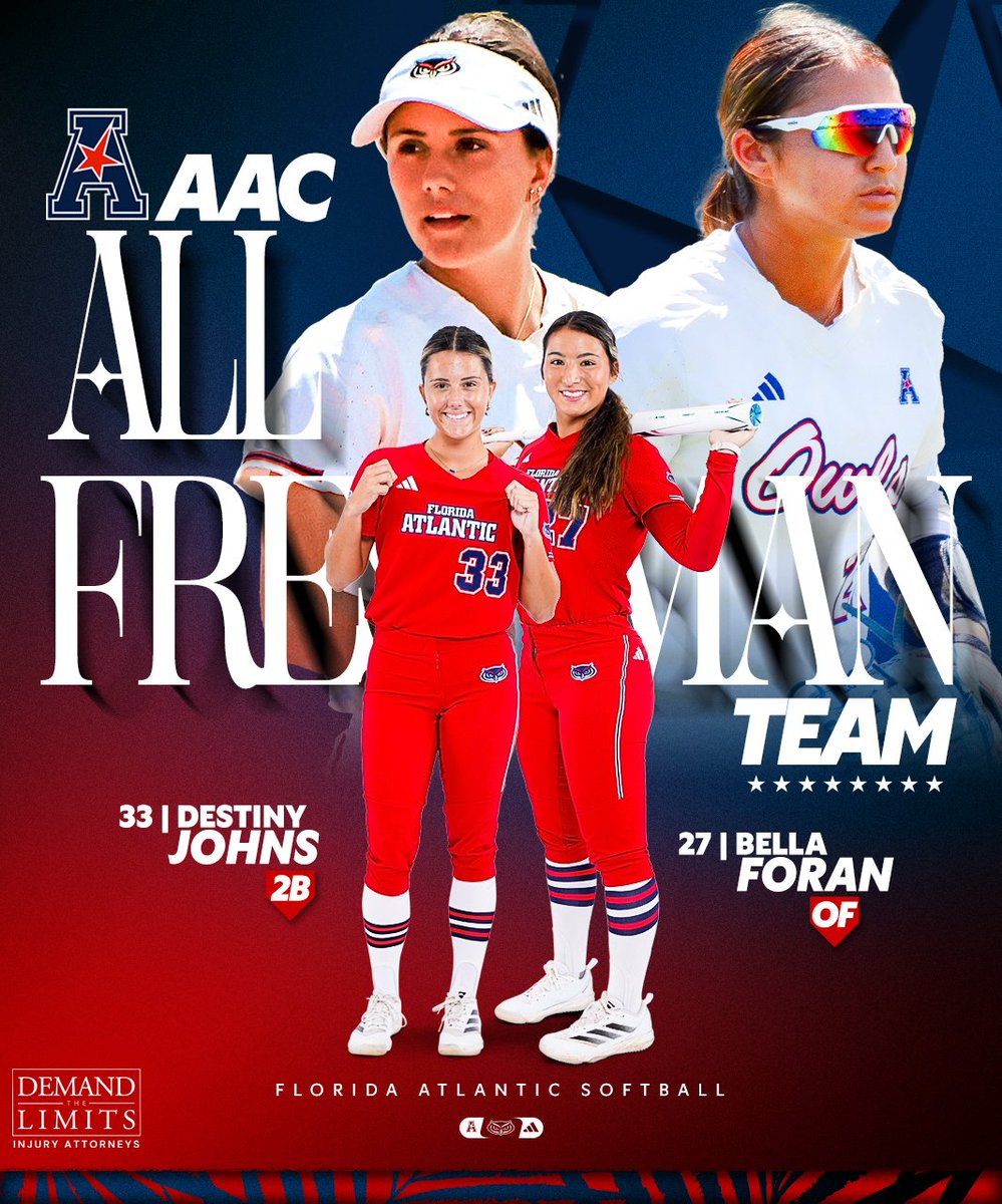 FAU President Adam Hasner (@faupresident) on Twitter photo Congrats to <a href="/FAUSoftball/">Florida Atlantic Softball</a> on receiving 13(!!!) honors from <a href="/American_Conf/">The American</a>, including:
๐ฅCoaching Staff of the Year: <a href="/CoachJordanSB/">Jordan Clark</a>
๐ฅPitcher of the Year: <a href="/autumnpcourtney/">Autumn</a>
๐ฅDefensive Player of the Year: <a href="/jesianamora/">jesiana mora</a>
๐ฅAll Freshman Team: <a href="/destinyjohns_/">destiny johns</a>, <a href="/bellaforan27/">Bella Foran</a>
Go Owls!๐#WIP Congrats to <a href="/FAUSoftball/">Florida Atlantic Softball</a> on receiving 13(!!!) honors from <a href="/American_Conf/">The American</a>, including:
๐ฅCoaching Staff of the Year: <a href="/CoachJordanSB/">Jordan Clark</a>
๐ฅPitcher of the Year: <a href="/autumnpcourtney/">Autumn</a>
๐ฅDefensive Player of the Year: <a href="/jesianamora/">jesiana mora</a>
๐ฅAll Freshman Team: <a href="/destinyjohns_/">destiny johns</a>, <a href="/bellaforan27/">Bella Foran</a>
Go Owls!๐#WIP