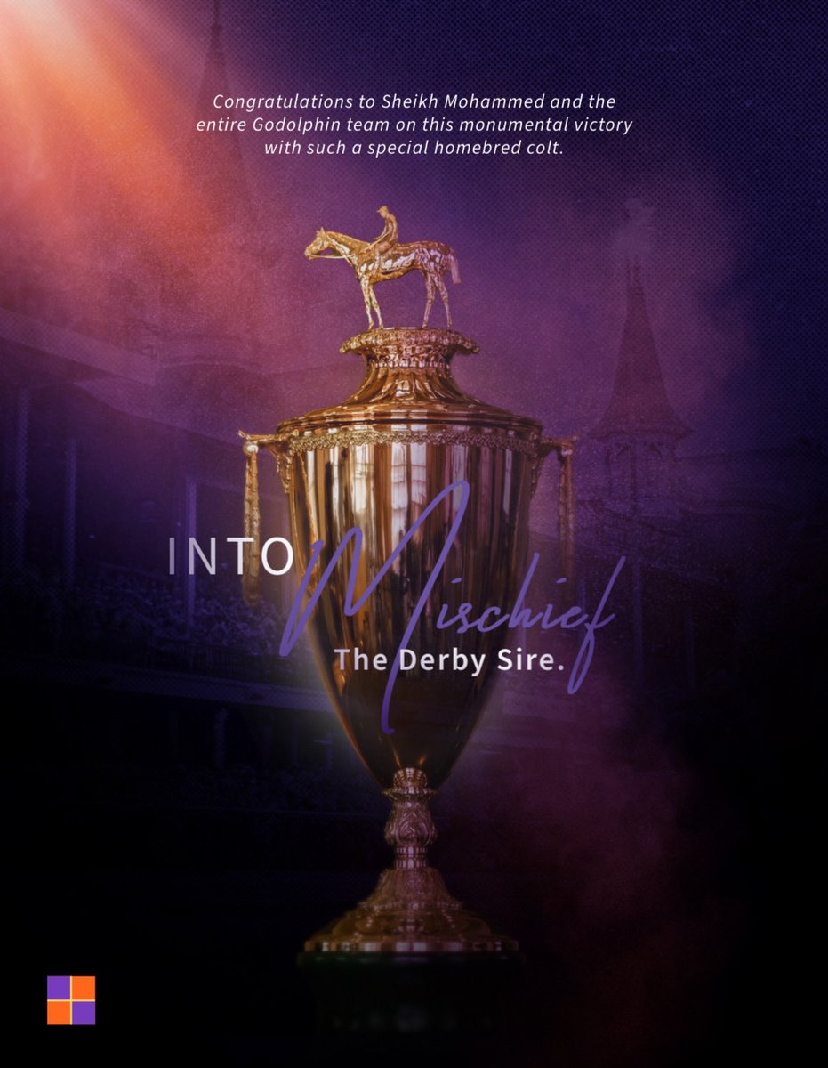 TDN (@thetdn) on Twitter photo Into Greatness with INTO MISCHIEF 🌹
Sovereignty’s victory marks a record-tying third Kentucky Derby winner for Into Mischief.
Congratulations to Sheikh Mohammed and the entire Godolphin team on this monumental victory with such a special homebred colt.
📍 <a href="/spendthriftfarm/">Spendthrift Farm</a> Into Greatness with INTO MISCHIEF 🌹
Sovereignty’s victory marks a record-tying third Kentucky Derby winner for Into Mischief.
Congratulations to Sheikh Mohammed and the entire Godolphin team on this monumental victory with such a special homebred colt.
📍 <a href="/spendthriftfarm/">Spendthrift Farm</a>