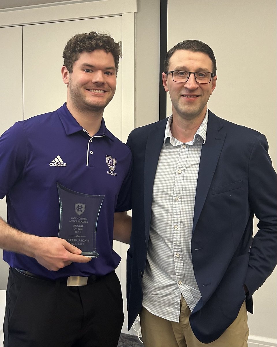 Holy Cross M. Hockey (@hcrossmhockey) on Twitter photo Posting 25 points in 27 games and earning a spot on the Atlantic Hockey All-Rookie Team, our 2024-25 Rookie of the Year is Matt Kursonis!
#GoCrossGoย |ย <a href="/KursonisMatt/">Matt_Kursonis</a> Posting 25 points in 27 games and earning a spot on the Atlantic Hockey All-Rookie Team, our 2024-25 Rookie of the Year is Matt Kursonis!
#GoCrossGoย |ย <a href="/KursonisMatt/">Matt_Kursonis</a>