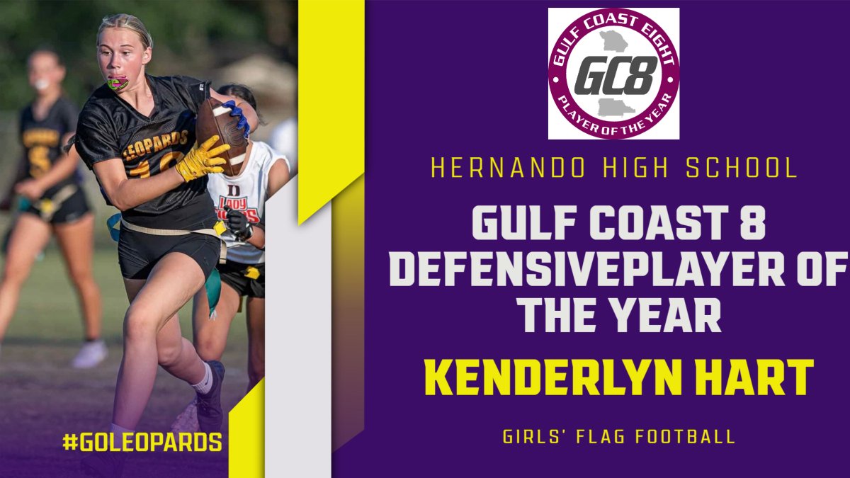 leopardsath's tweet image. Congratulations to Kenderlyn Hart for being named All-Conference Defensive Player of the Year for Flag Football.