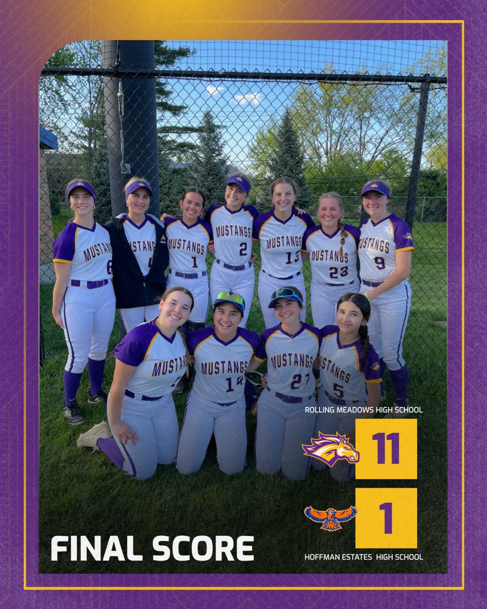 Mustangs earn another win vs. Hoffman Estates! 

⭐️ Del Boccio with 4 Hits
⭐️ Linker with 3 Hits
⭐️ Jordan with 2 Hits
⭐️ Solid defense all around 

⏰ NEXT GAME: Today @ Fremd at 4:45 PM