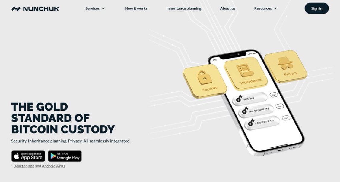 SimplisticChartsJoe (@cryptojoetrade) on Twitter photo Secure your Bitcoin for generations with <a href="/nunchuk_io/">nunchuk_io</a> Honeybadger! 🛡️ This NO KYC assisted multisig inheritance solution ensures your sats are protected, with no single points of failure. Stay in control while making sure your Bitcoin lives on.
qrco.de/bfiDAR Secure your Bitcoin for generations with <a href="/nunchuk_io/">nunchuk_io</a> Honeybadger! 🛡️ This NO KYC assisted multisig inheritance solution ensures your sats are protected, with no single points of failure. Stay in control while making sure your Bitcoin lives on.
qrco.de/bfiDAR