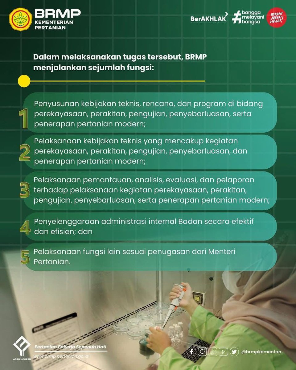 BRMP_Riau's tweet image. Repost : Badan Perakitan dan Modernisasi Pertanian 

Badan Perakitan dan Modernisasi Pertanian (BRMP) bergerak melalui 64 satuan kerja yang tersebar di seluruh Indonesia.

#brmpkementan #pertanianmoden #agromodern