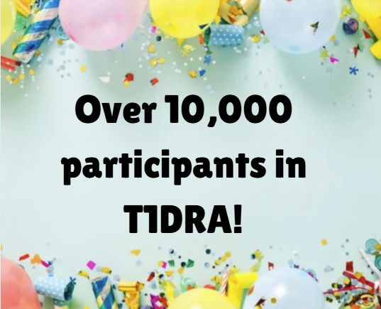 T1DRA Study (@t1dradiabetes) on Twitter photo We've reached over 10,000 people in <a href="/T1DRAdiabetes/">T1DRA Study</a>! This is absolutely amazing and means we're more than half way to our target of 20,000. Thank you everyone who has joined so far and continues to help share the study - We couldn't do it without you! <a href="/BristolUni/">University of Bristol</a> <a href="/HelmsleyTrust/">Helmsley Charitable Trust</a> We've reached over 10,000 people in <a href="/T1DRAdiabetes/">T1DRA Study</a>! This is absolutely amazing and means we're more than half way to our target of 20,000. Thank you everyone who has joined so far and continues to help share the study - We couldn't do it without you! <a href="/BristolUni/">University of Bristol</a> <a href="/HelmsleyTrust/">Helmsley Charitable Trust</a>