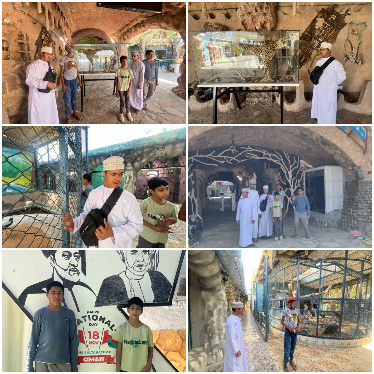 نظم معلم التربية الخاصة بالمدرسة الأستاذ /خالد الشقصي رحلة تعليمية  لطلاب صف الدمج إلى منتزه النسيم بولاية بهلاء وتعرف الطلاب على الحيوانات الموجودة في المنتزه.
 الشكر والتقدير  لإدارة منتزه النسيم على تعاونهم واعفاء الطلاب من الرسوم.