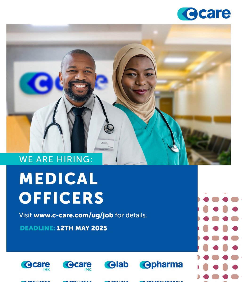 Hiring <a href="/C_Care_Uganda/">C-Care Uganda</a>

 Apply now at c-care.com/ug/job/ by 12th May 2025.