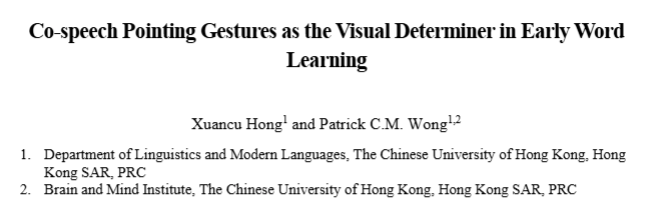 First preprint! I argue that co-speech pointing gestures are the linguistic unit in infants' word learning. Those gestures are integral to the linguistic system, making the auditory and visual information interpretable for infants. osf.io/preprints/psya…… via
<a href="/OSFramework/">Center for Open Science</a>