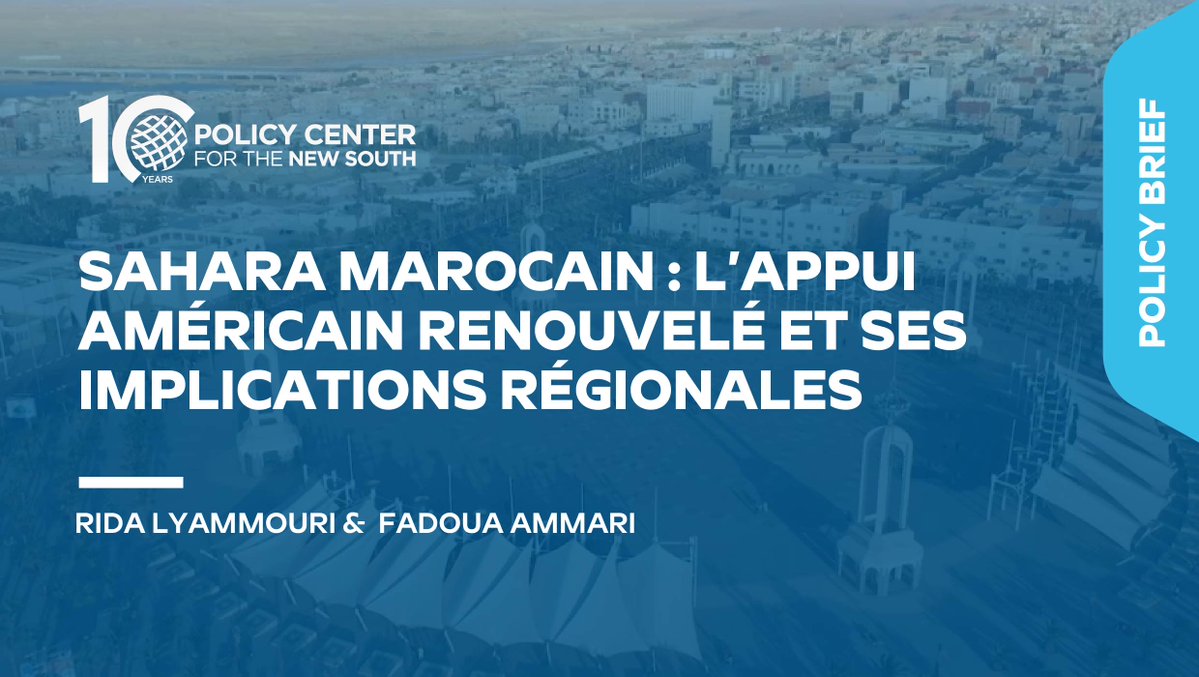 Policy Center for the New South (@policycenterns) on Twitter photo 🇲🇦 La réaffirmation américaine du 8 avril 2025 soutient la souveraineté du #Maroc sur le #Sahara et le plan d’autonomie, marquant un tournant diplomatique majeur. Comment cette dynamique influencera-t-elle les relations diplomatiques dans la région? 🤔 ✍️ <a href="/rmaghrebi/">Rida Lyammouri</a> 🇲🇦 La réaffirmation américaine du 8 avril 2025 soutient la souveraineté du #Maroc sur le #Sahara et le plan d’autonomie, marquant un tournant diplomatique majeur. Comment cette dynamique influencera-t-elle les relations diplomatiques dans la région? 🤔 ✍️ <a href="/rmaghrebi/">Rida Lyammouri</a>
