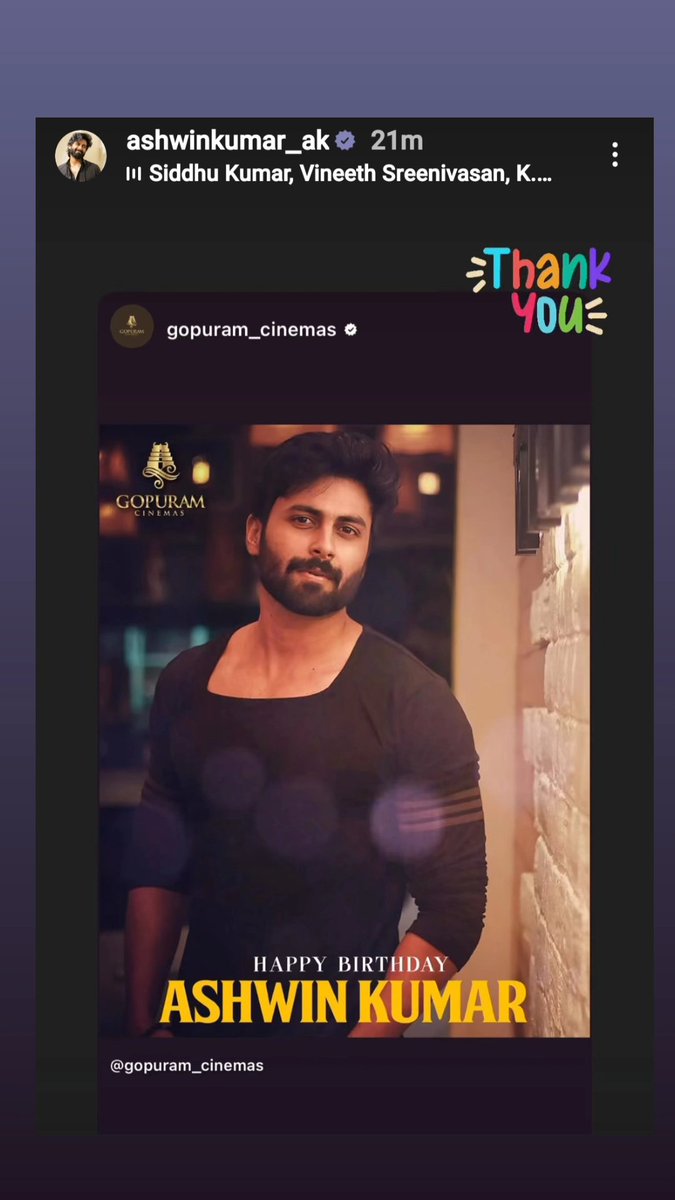 Wow one more story 😍

<a href="/i_amak/">Ashwin Kumar</a> 
#HBDAshwinKumar