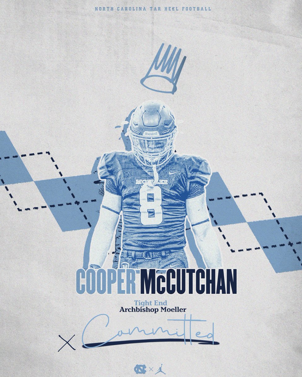 Cooper McCutchan (@coopermccutchan) on Twitter photo 100% COMMITTED to play for <a href="/UNCFootball/">Carolina Football</a>! #GoHeels
Thank you <a href="/Belichick_B/">Bill Belichick</a>, <a href="/CoachFKitchens/">Freddie Kitchens</a> and <a href="/CoachPick53/">Caleb Pickrell</a> for the opportunity.
<a href="/BigMoBarrett/">๐๐ฎ๐ฟ๐ฟ๐ฒ๐๐ ๐๐ผ๐ต๐ฒ๐ป</a> <a href="/MoellerFootball/">Archbishop Moeller Football</a> 100% COMMITTED to play for <a href="/UNCFootball/">Carolina Football</a>! #GoHeels
Thank you <a href="/Belichick_B/">Bill Belichick</a>, <a href="/CoachFKitchens/">Freddie Kitchens</a> and <a href="/CoachPick53/">Caleb Pickrell</a> for the opportunity.
<a href="/BigMoBarrett/">๐๐ฎ๐ฟ๐ฟ๐ฒ๐๐ ๐๐ผ๐ต๐ฒ๐ป</a> <a href="/MoellerFootball/">Archbishop Moeller Football</a>