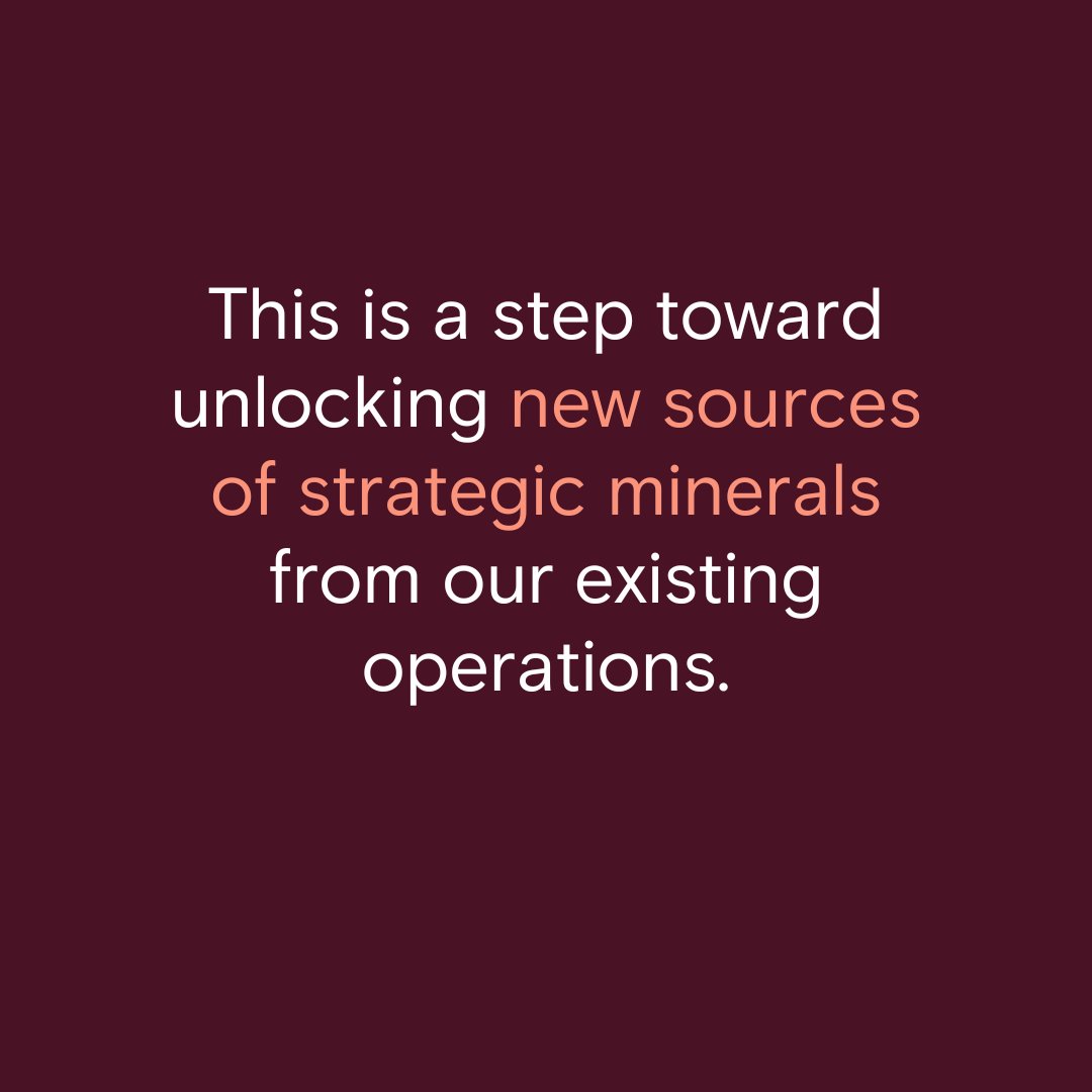 We’ve successfully extracted the first primary gallium with our partners at Indium Corporation.

⚙️ Gallium powers chips in EVs, radar, &amp; smartphones.
🌍 ~600 tonnes produced globally — none from North America.
🧪 This R&amp;D milestone supports global supply chain resilience.

🔗