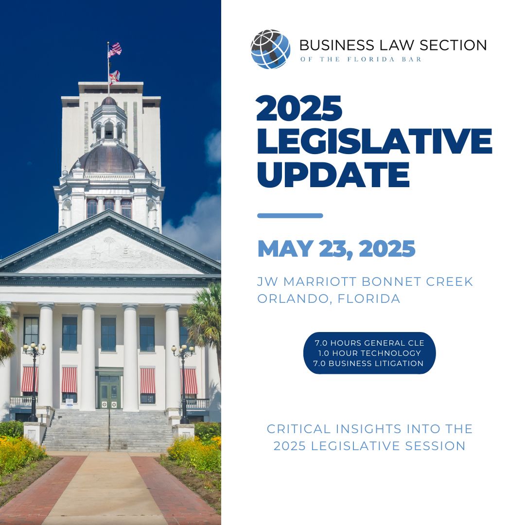 Join us on May 23 in Orlando for the 2025 Legislative Update, your chance to gain critical insights into the 2025 legislative session. member.floridabar.org/s/lt-event?id=…
<a href="/floridabar/">KC</a>