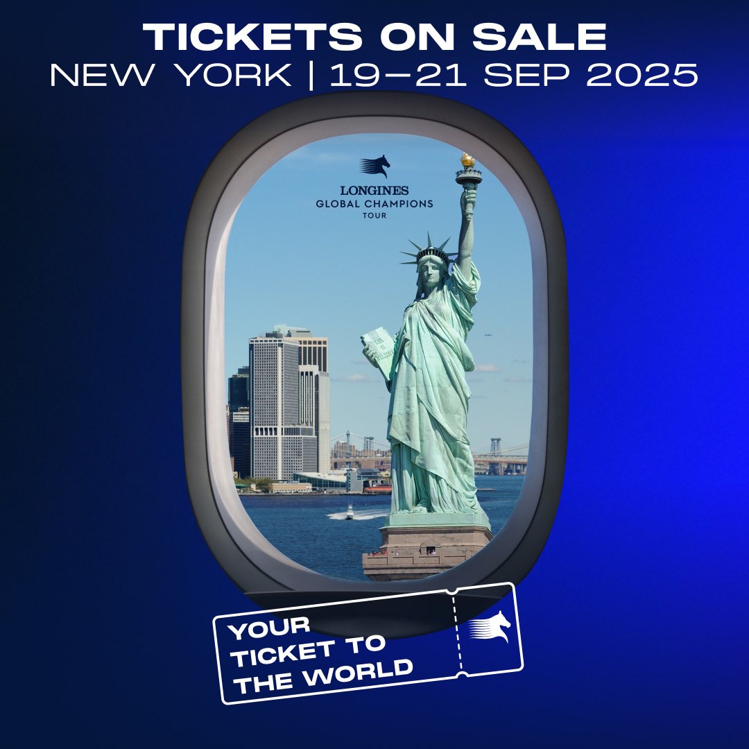 Today we’re in an Empire State of mind because tickets for LGCT New York have officially dropped! 🤯🗽🇺🇸 

Get yours before they’re gone! 👇🏼

🗓️: September 19-25 
📍: Liberty State Park 
🎟️: bit.ly/LGCTNewYorkTic…

#LGCT #Longines #LonginesGlobalChampionsTour #ShowJumping #NYC
