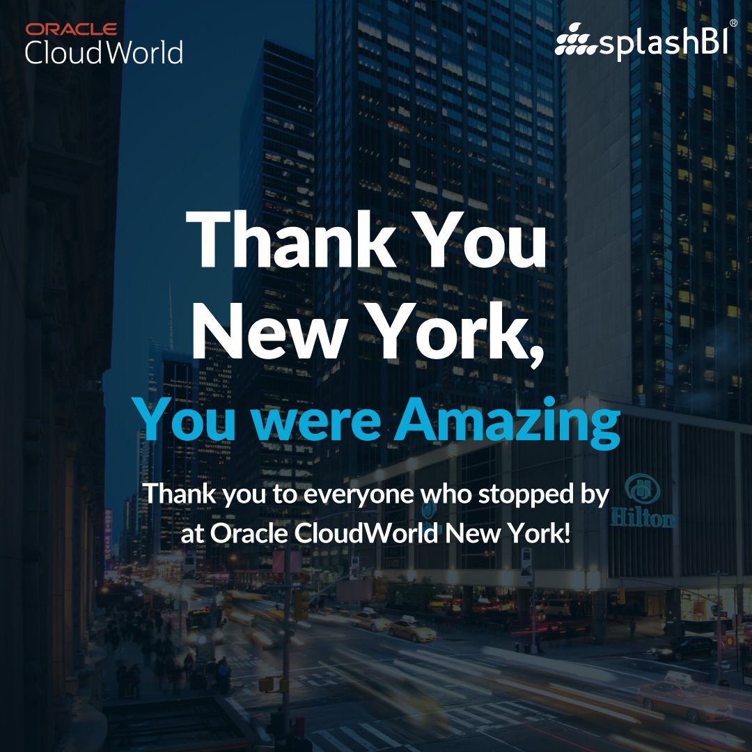 SplashBI's tweet image. Thanks for stopping by SplashBI at Oracle CloudWorld New York! 

Great to connect on bridging EBS &amp;amp; Cloud, FlashAI, Discoverer migration &amp;amp; more. Let’s keep the momentum going → Contact Us for Demo, Pricing or Partnership | SplashBI

#OracleCloudWorld #SplashBI #SQLConnect
