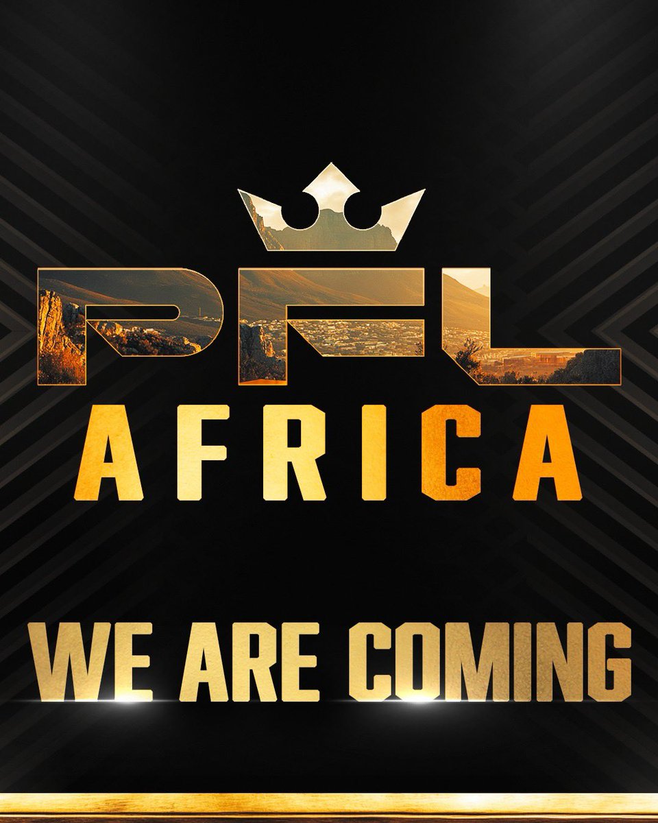 Save The Date 🗓️✍️

The Launch Of PFL Africa &amp; #PFLChampionSeries happening on 𝗝𝗨𝗟𝗬 2️⃣6️⃣

📍GrandWest Arena. Cape Town, South Africa 🇿🇦